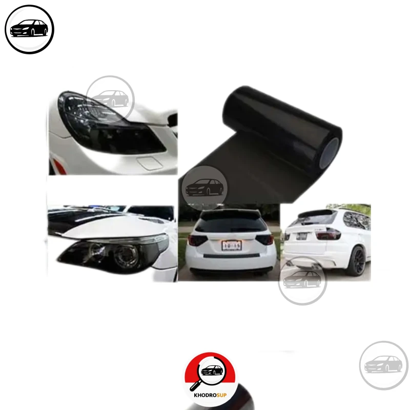 برچسب رول شیشه دودی مناسب چراغ خودرو