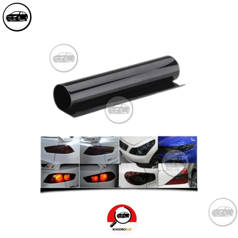 برچسب رول شیشه دودی مناسب چراغ خودرو
