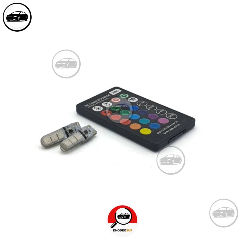 چراغ سکن خودرو 12v مدل RGB طرح 16 رنگ کنترلی